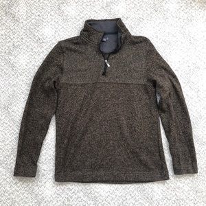 Van Heusen Flex Quarter Zip Pullover Sweater Brown